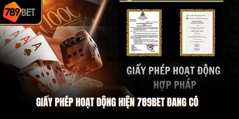 Giấy phép hoạt động hiện 789Bet đang có